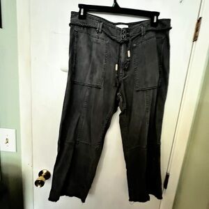 Anthropologie Charcoal Cargo Pants
